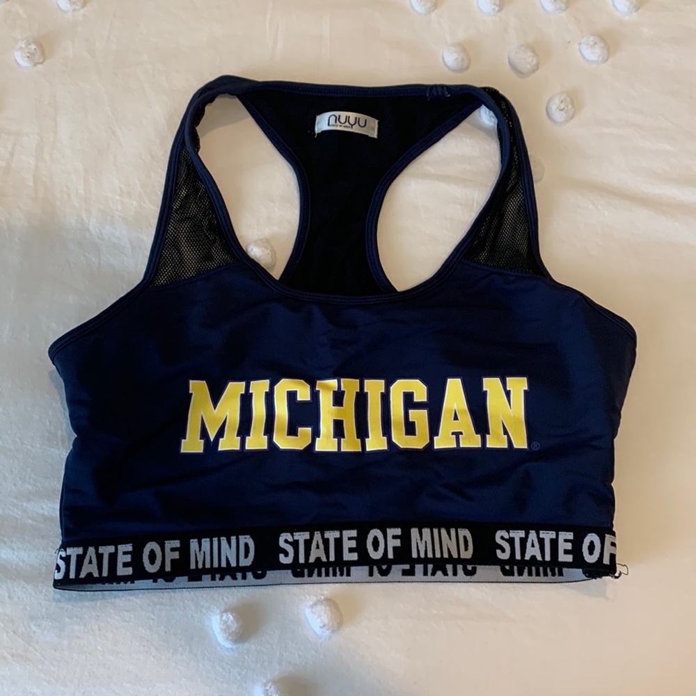Michigan sports bra